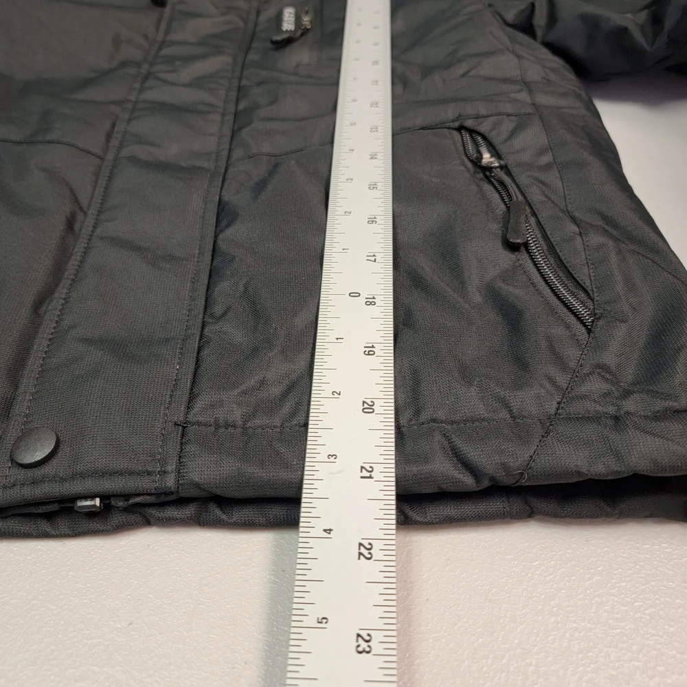 Kasyjie Boys‎ Winter Jacket Size 8 Black Hooded Lined Warm